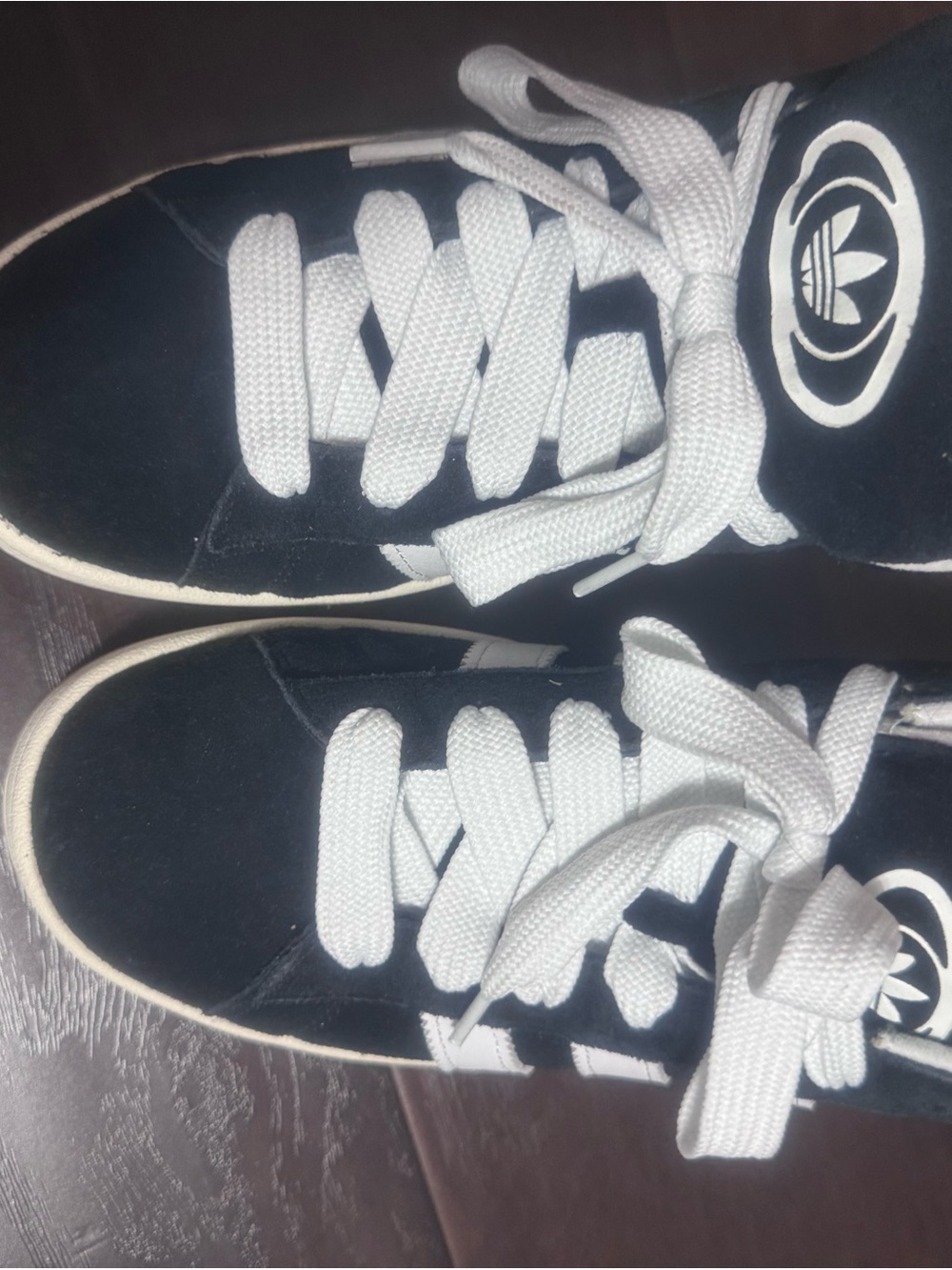 adidas Black and White Low-Top Suede Sneakers
